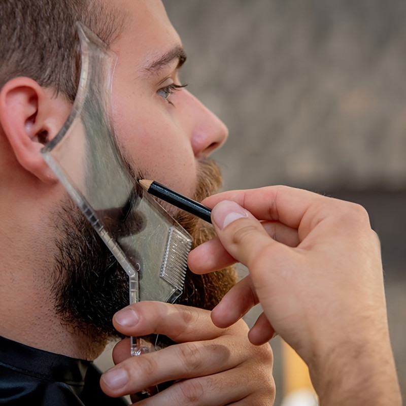 Beard Shaping  Styling Tool With Comb for Perfect Line Up Moustache Moulding Comb for Neck Line Work with Clippers or Razor. 