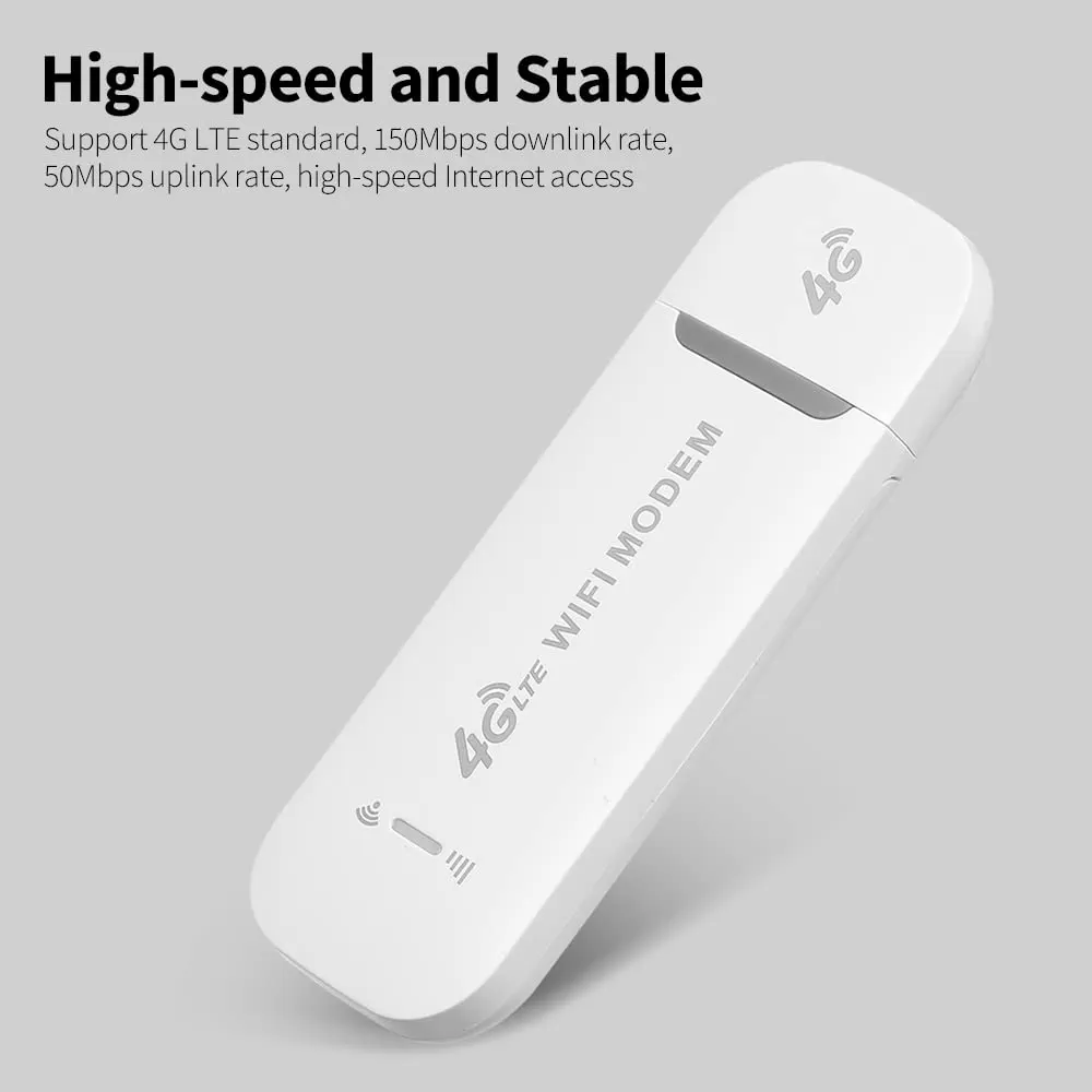 4G LTE USB MODEM & Wifi Router 150mbps Portable-White Colour(Imported). 