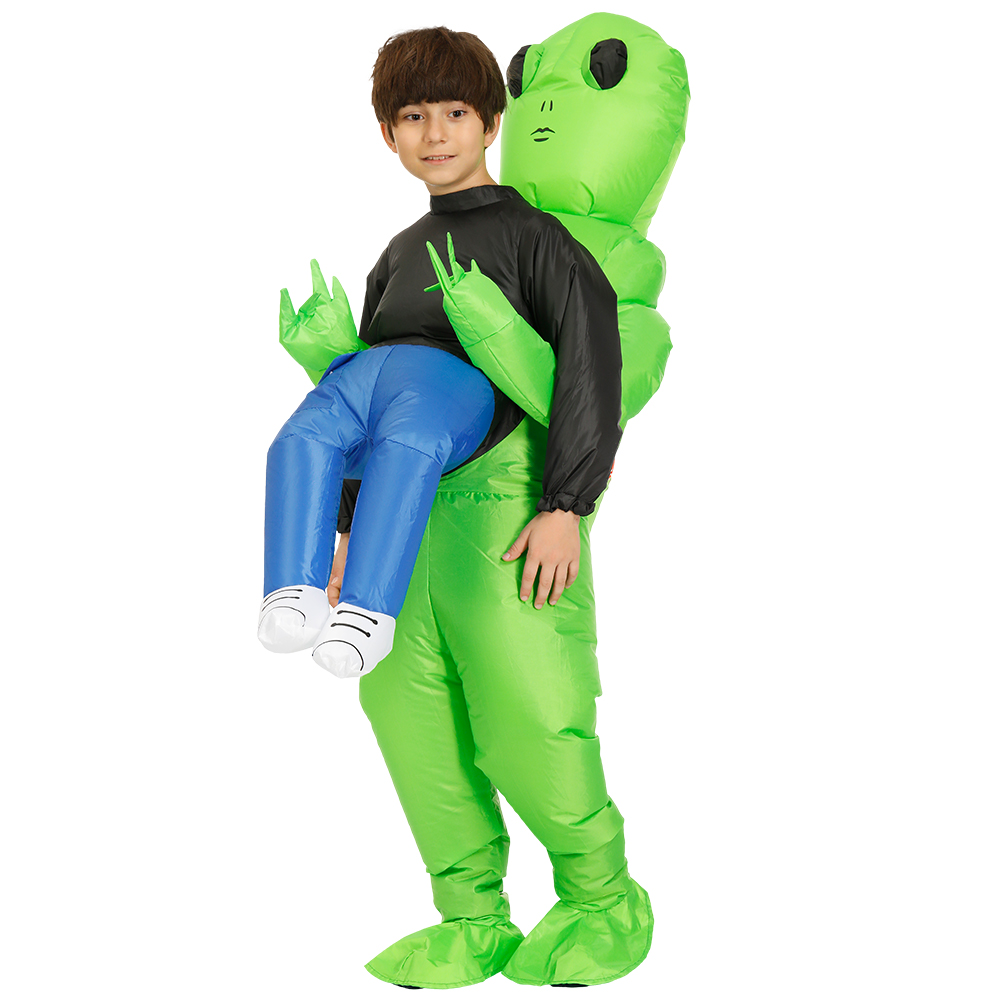 ET Alien inflatable suit Alien Monster Inflatable Costume Scary Green Alien Cosplay Costume For Adult  Party Festival Stage. 