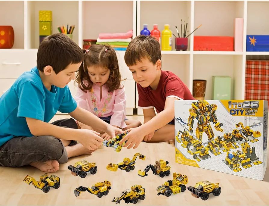 STEM Building Toys for Kids, 573 PCS Robot Building Toys 25-in-1 STEM Construction Learning Building Bricks Engineering Blocks Kit Toys for Boys Girls Kids Age 6 7 8 9 10 11 12 Year Old. 