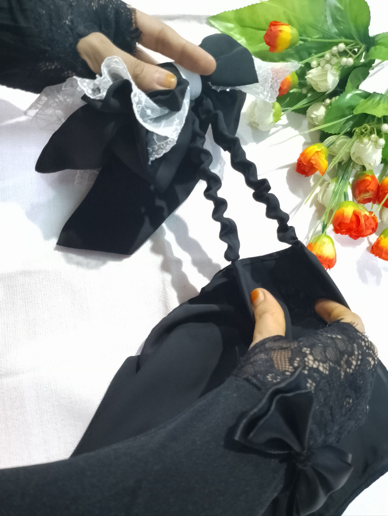 Butterfly Niqab with Rubber System, New Stylish and Comfortable Design for Modest Fashion. 