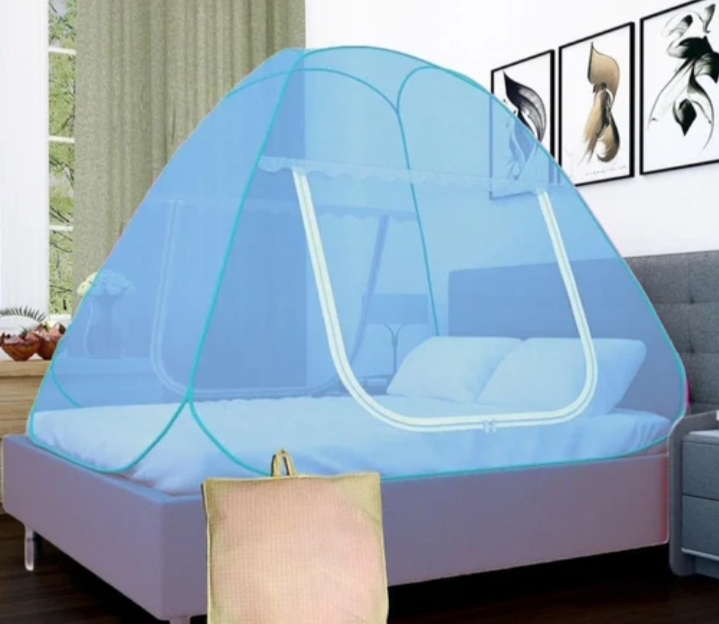 Foldable Self standing Mosquito net for double bed. 