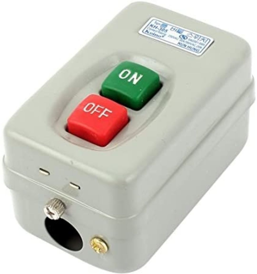 Push Button Switch KH-305 On/Off Koino Switch button for motor pump machine Kohinoor Switch Made in korea. 
