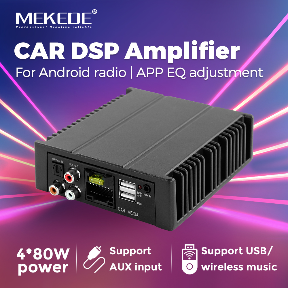 MEKEDE For Car Radio 4*80W Amplify Automotive Sound Modules DSP Car Audio Processor Electronics Automobiles Parts Accessories