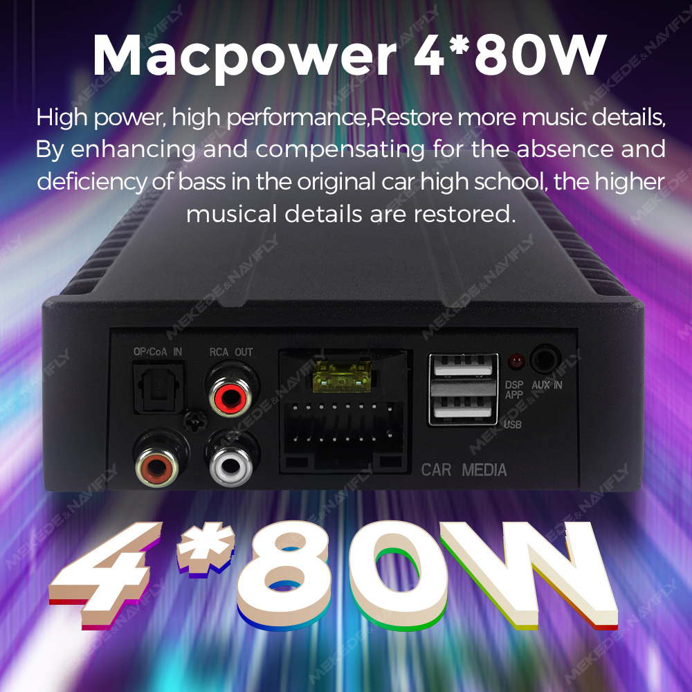 MEKEDE For Car Radio 4*80W Amplify Automotive Sound Modules DSP Car Audio Processor Electronics Automobiles Parts Accessories. 