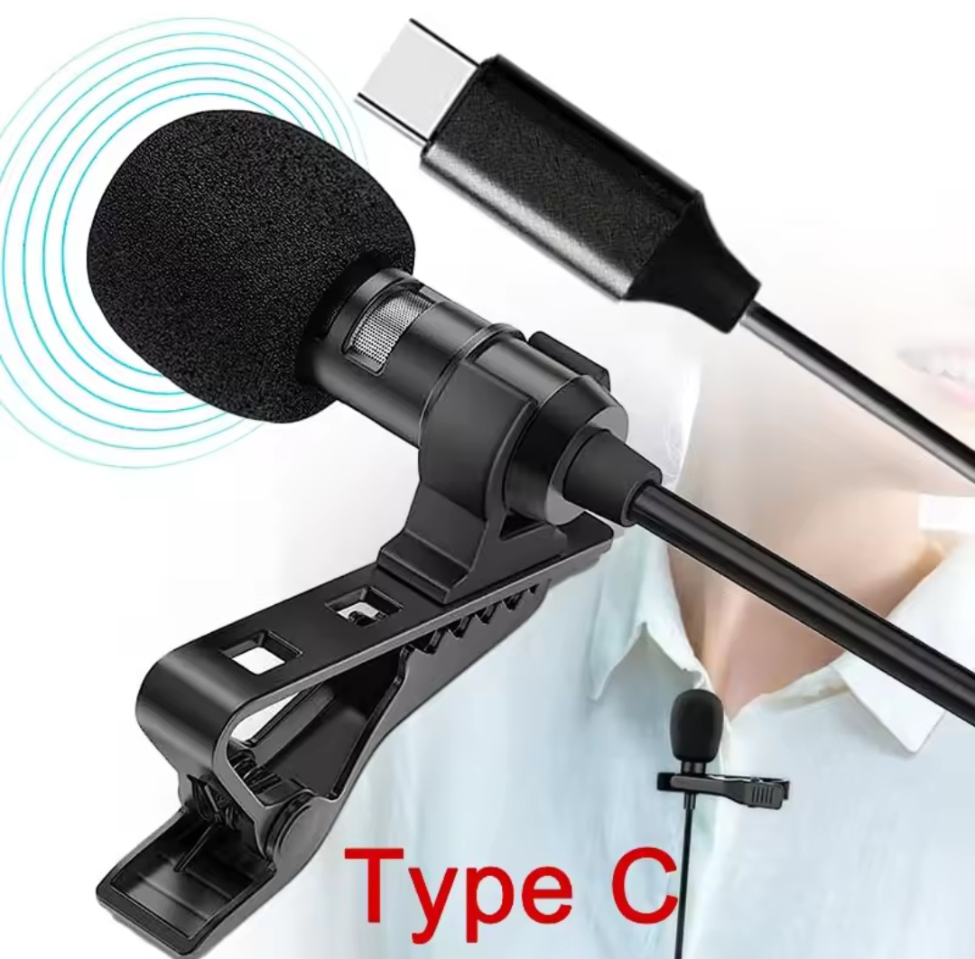 USB C Lavalier Lapel Microphone for Video Recording Mini Type C/3.5mm Clip-on Mic Plug Play Lav Mic for Android Phone PC Laptop iPhone sumsung Xiaomi OPPO dji osmo action camera Gopro action camera. 