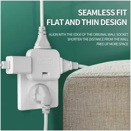 3 in 1 Mutli Plug Travel Adapter Socket (3 Power Socket) High Power EU Bangladesh Standard 180° Rotating Coverter Socket AC Adapter