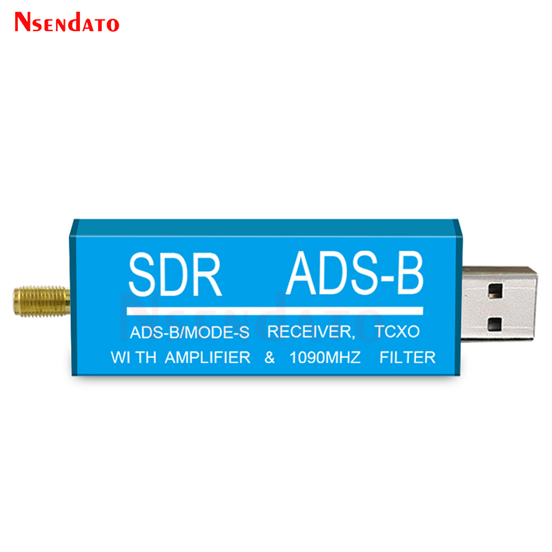 RTL2832U ADS-B Mode-S USB SDR TV Receiver Built-in RF Amplifier 1090MHz Bandpass Filter Radio SDR Band TV Scanner Tuner Stick. 