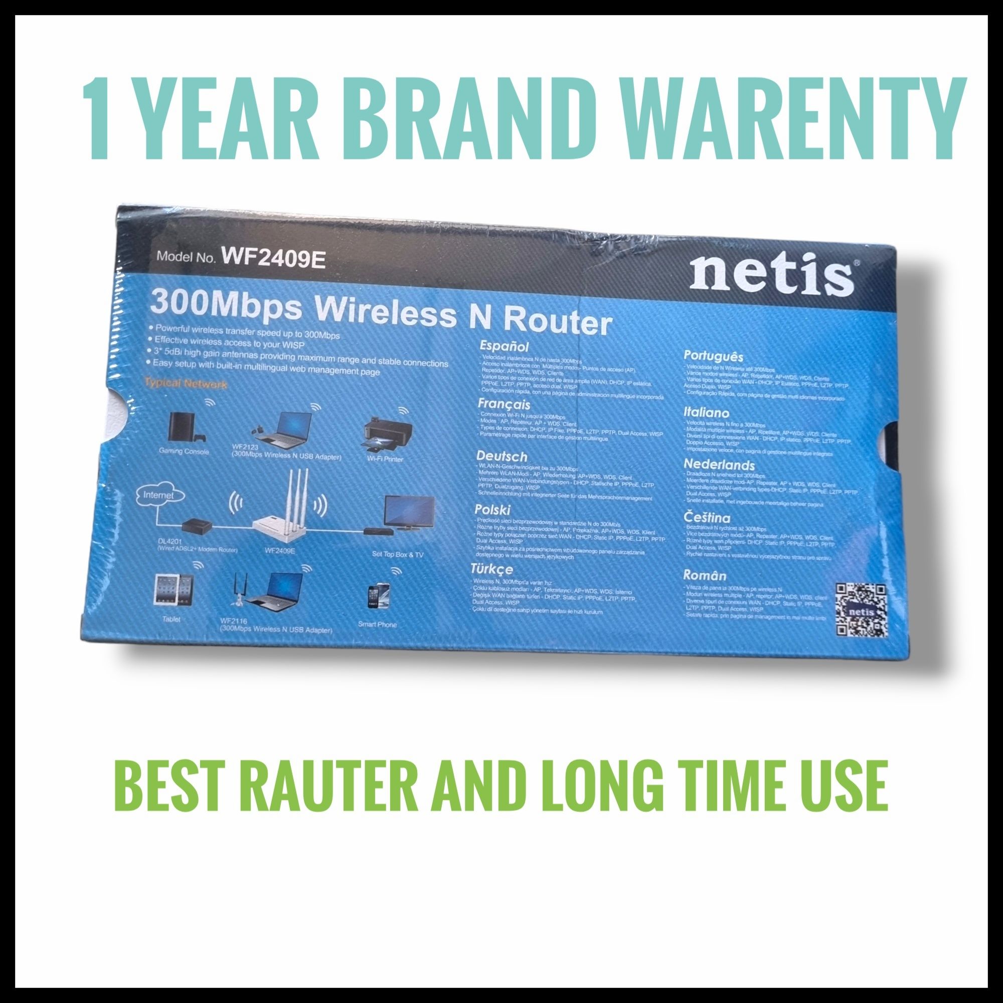 Netis WF2409E 300 Mbps Wireless N Router (3 Antenna). 