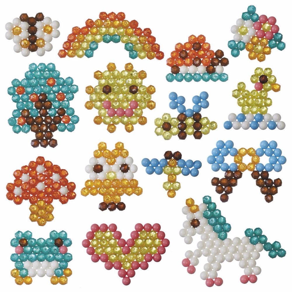 300pcs Bead Refill Packs Hama Beads Toys Jigsaw Puzzle Magic Water Sticky Beadbond Fuse Beads  Beads Set  Handmade Puzzle. 