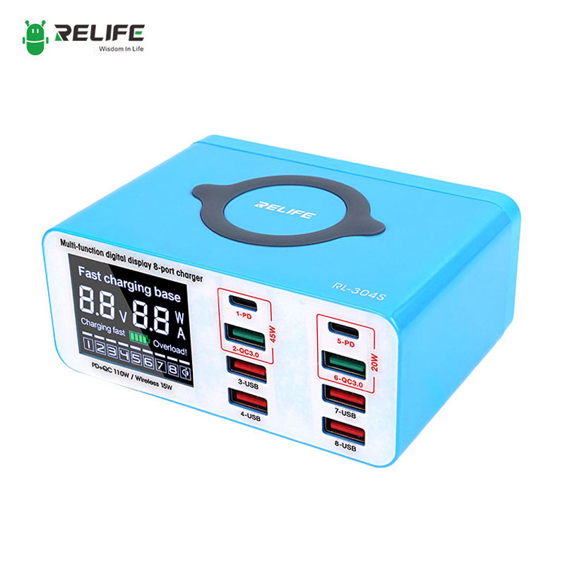 Sunshine SS-304Q 304D RL-304N 304P 304S USB Smart Lightning Charger Digital Display Fast Charging For Phone Android Samsung. 