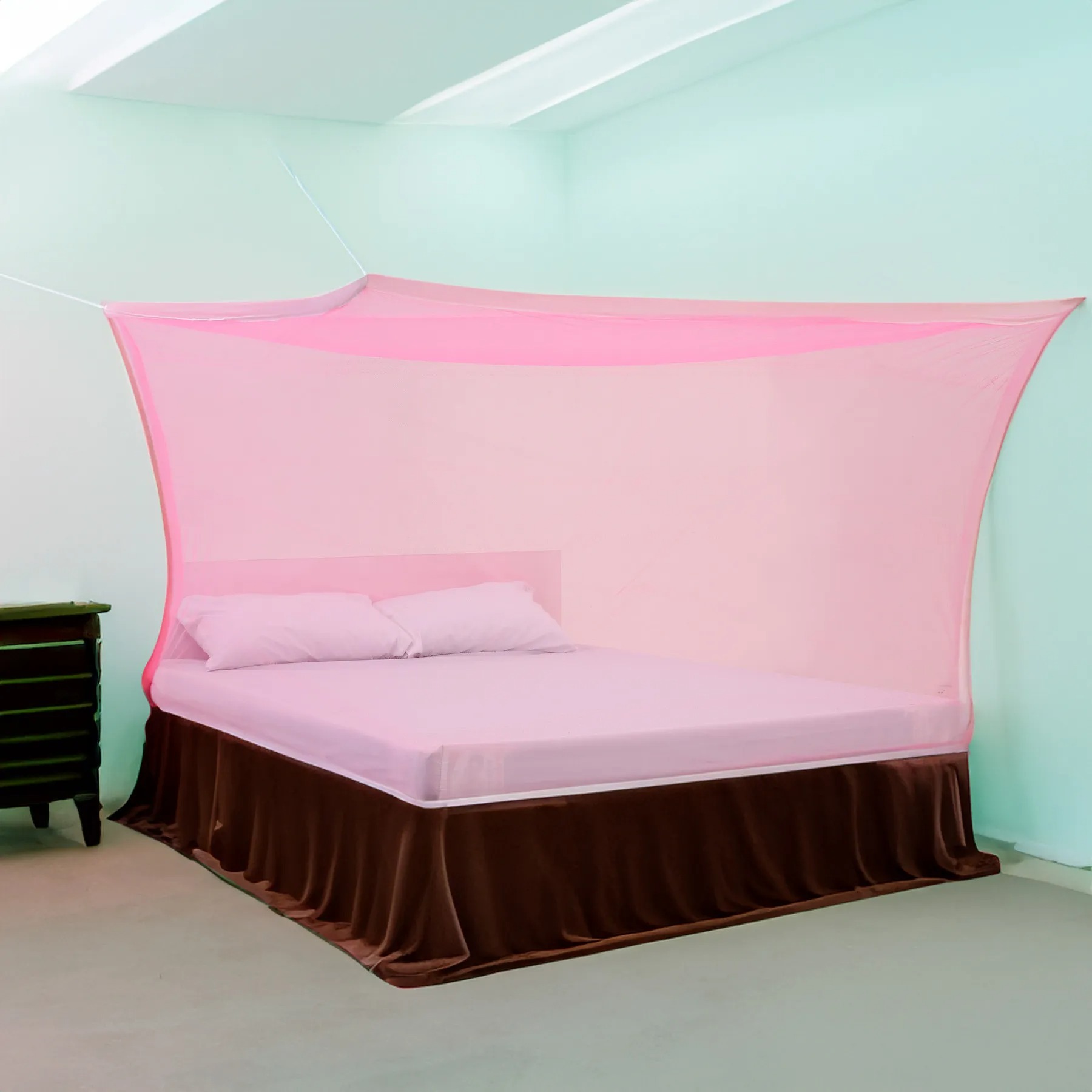 Magic Moshari / Mosquito Net Standard Quality - Pink Color 5ft by 7ft. 