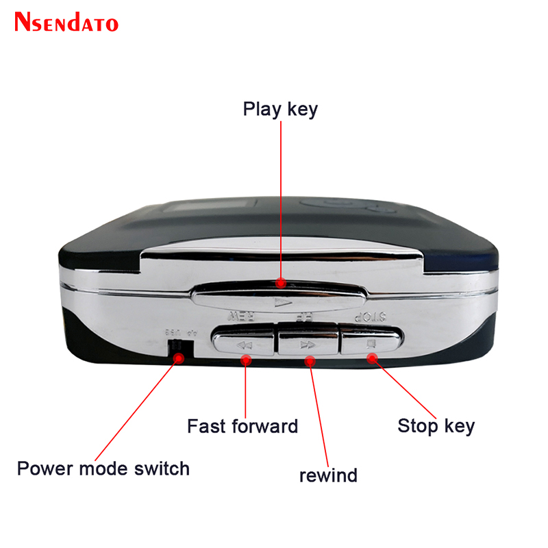 Ezcap 230 USB Cassette Tape Player Tape to MP3 Recording Music into USB Flash Drive Adapter Music USB Cassette Player Converter. 