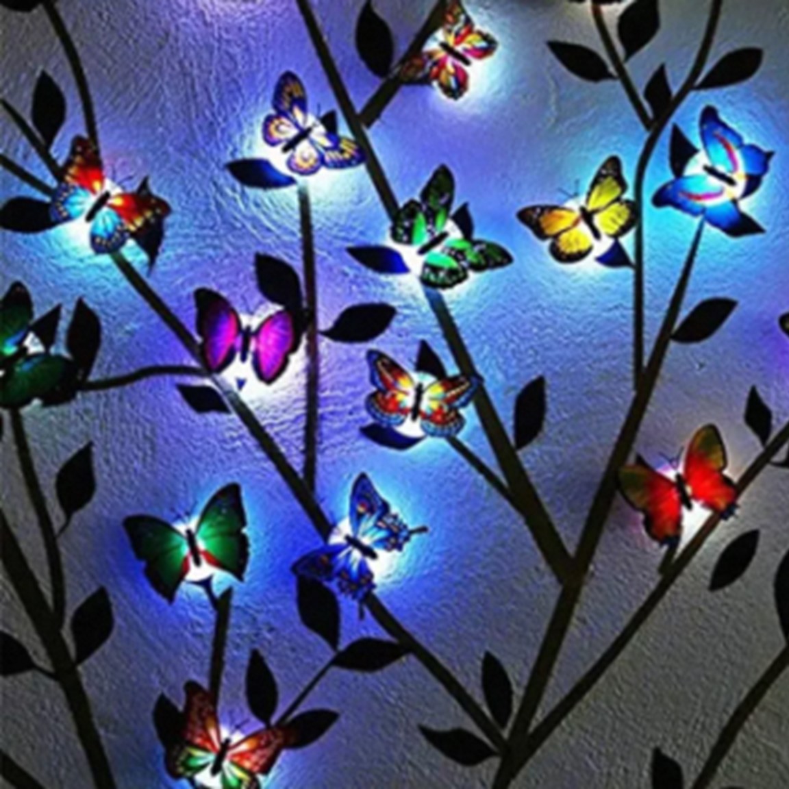 Butterfly shaped home decorating wall light | Color changing LED Wall Sticker | Single (1) Piece. 