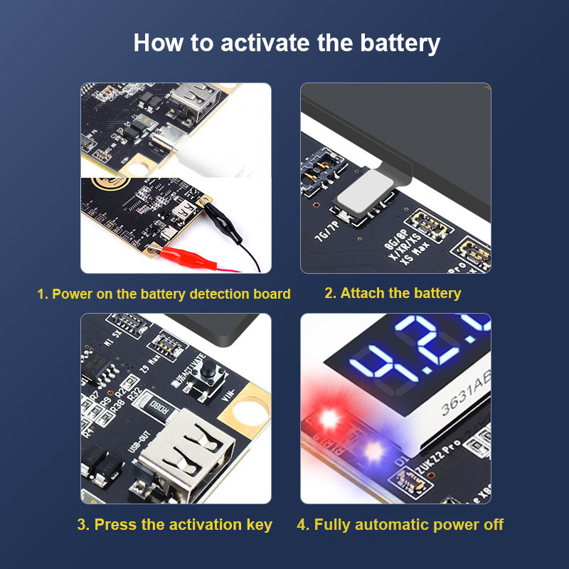 MECHANIC BA27 Battery Activation Board  for Phone 5G-13ProMax Android with LED Digital Display  Circuit Board Charging Tester. 