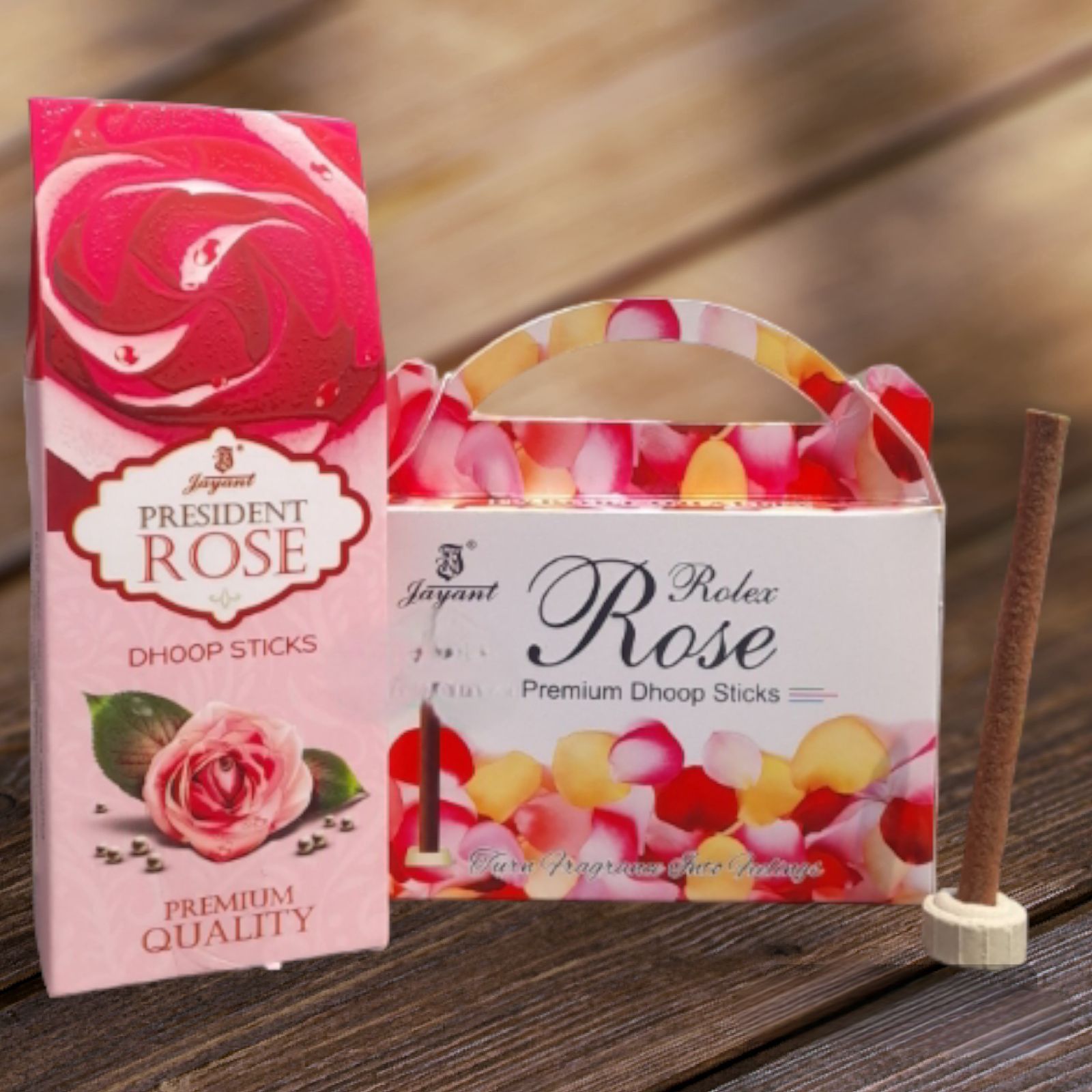 Jayant Agarbatti - Rose Combo - Incense Dhoop Sticks TWO BOX |