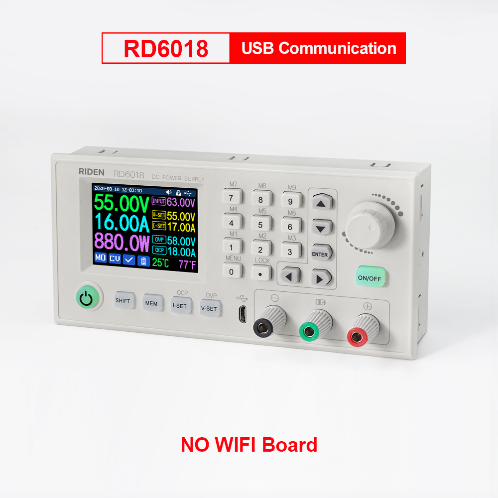 RD RD6018 RD6018W USB WiFi DC-DC Voltage Step Down Power Supply Module Buck Converter Voltmeter 60V 18A VS RIDEN RD6006 RD6012. 