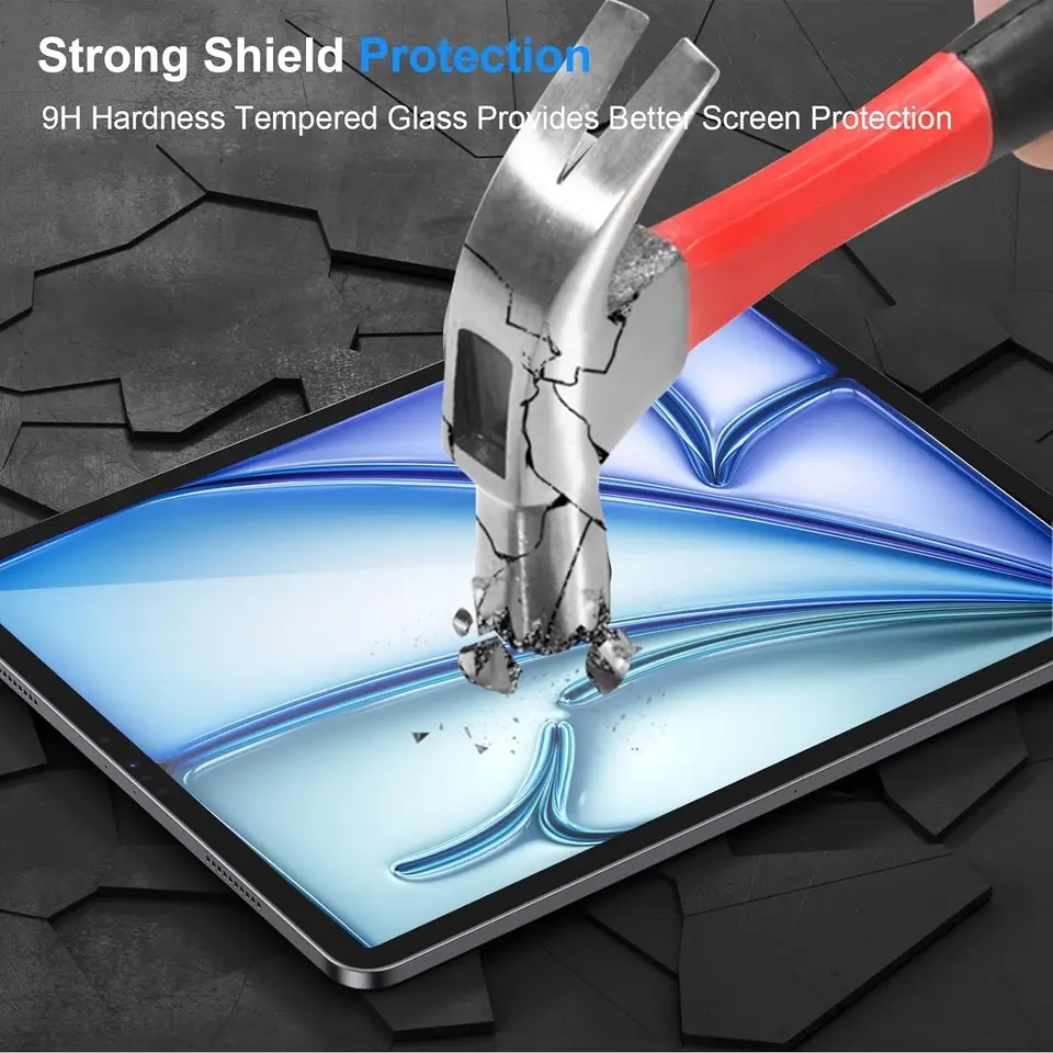 Apple iPad Air 11‑inch (M2) A2903,A2904,A2902 HD Tempered Glass Screen Protector. 
