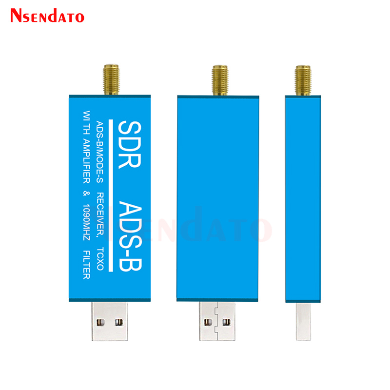 RTL2832U ADS-B Mode-S USB SDR TV Receiver Built-in RF Amplifier 1090MHz Bandpass Filter Radio SDR Band TV Scanner Tuner Stick