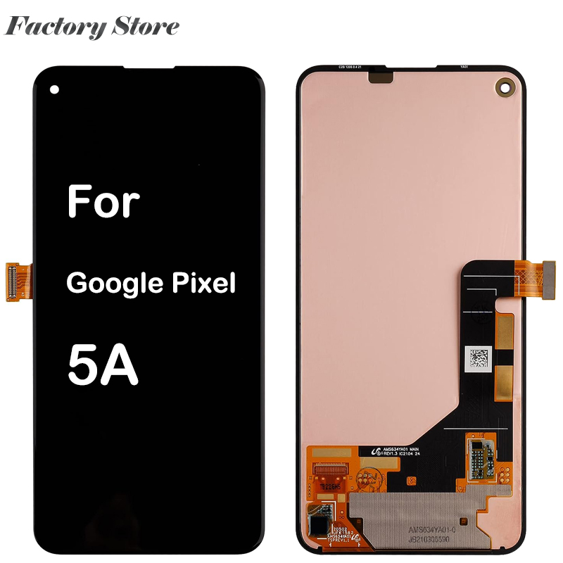 LCD Screen Replacement for Google Pixel 5A 5G G1F8F G4S1M Assembly Display Touch Screen Digitizer with Tools Kit Adhesive