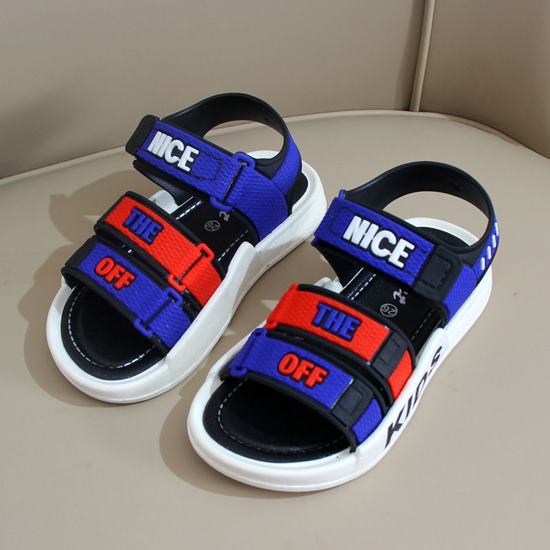 New Baby Boys Sandals Stylish Colorful Kids Beach Shoes Children Kids Sports Casual Student Pvc Sandals Soft Non-slip Fashion Wild New Summer & Winter Children Beach Sandals For Boys EUR 21-30