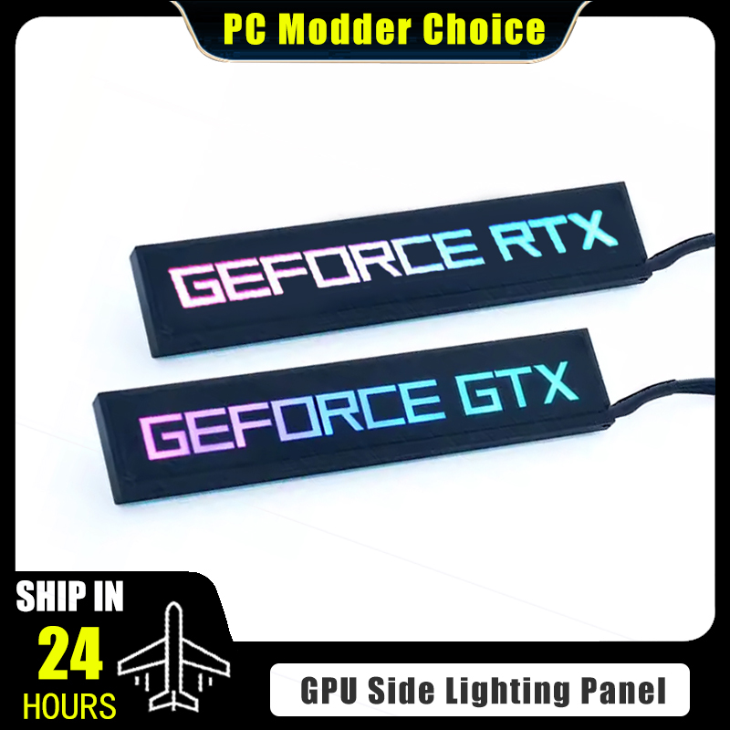 Computer Case GPU Side Panel RGB RTX GTX Graphics Card VGA Lightboard Backplate 5V 3Pin ARGB M/B AURA SYNC