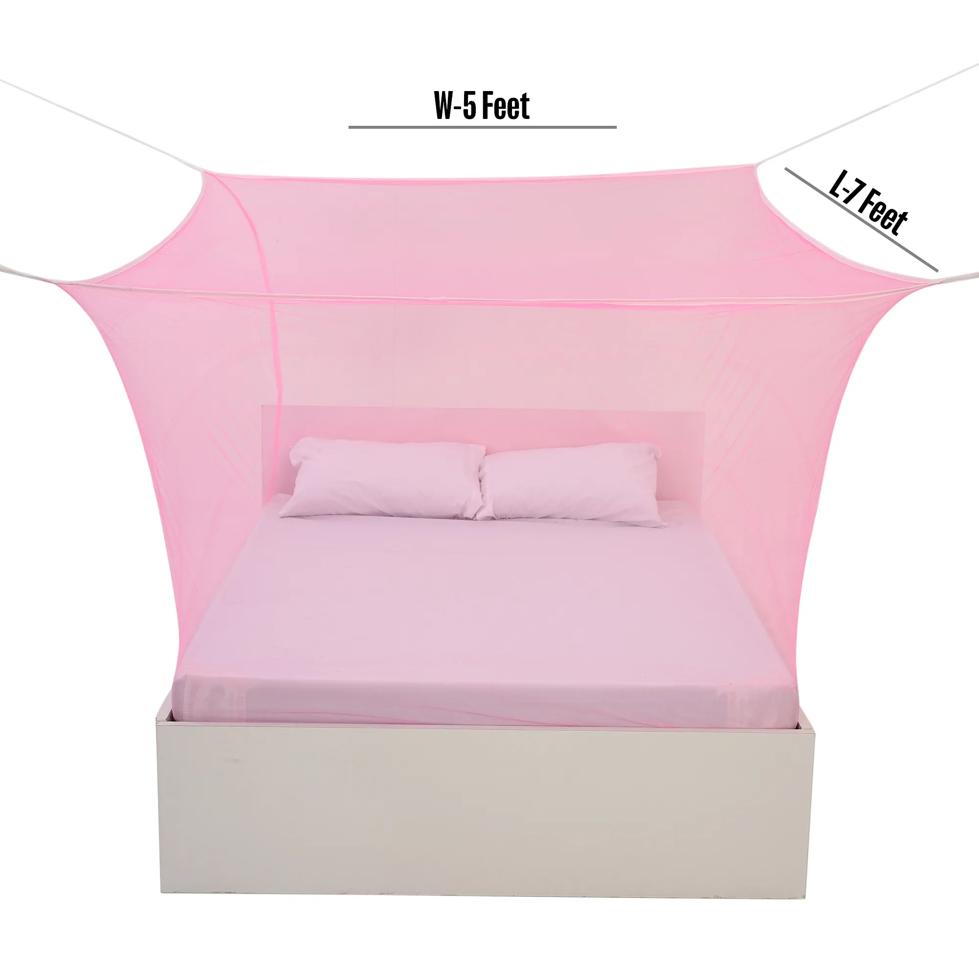 Magic Moshari / Mosquito Net Standard Quality - Pink Color 5ft by 7ft. 