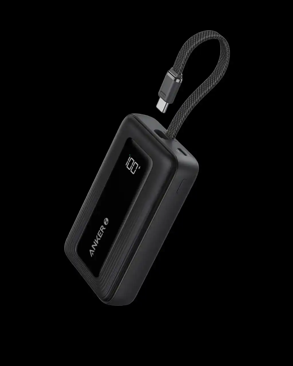 Anker Power Bank 20000mAh, 30W, Built-in USB-C Cable, Black