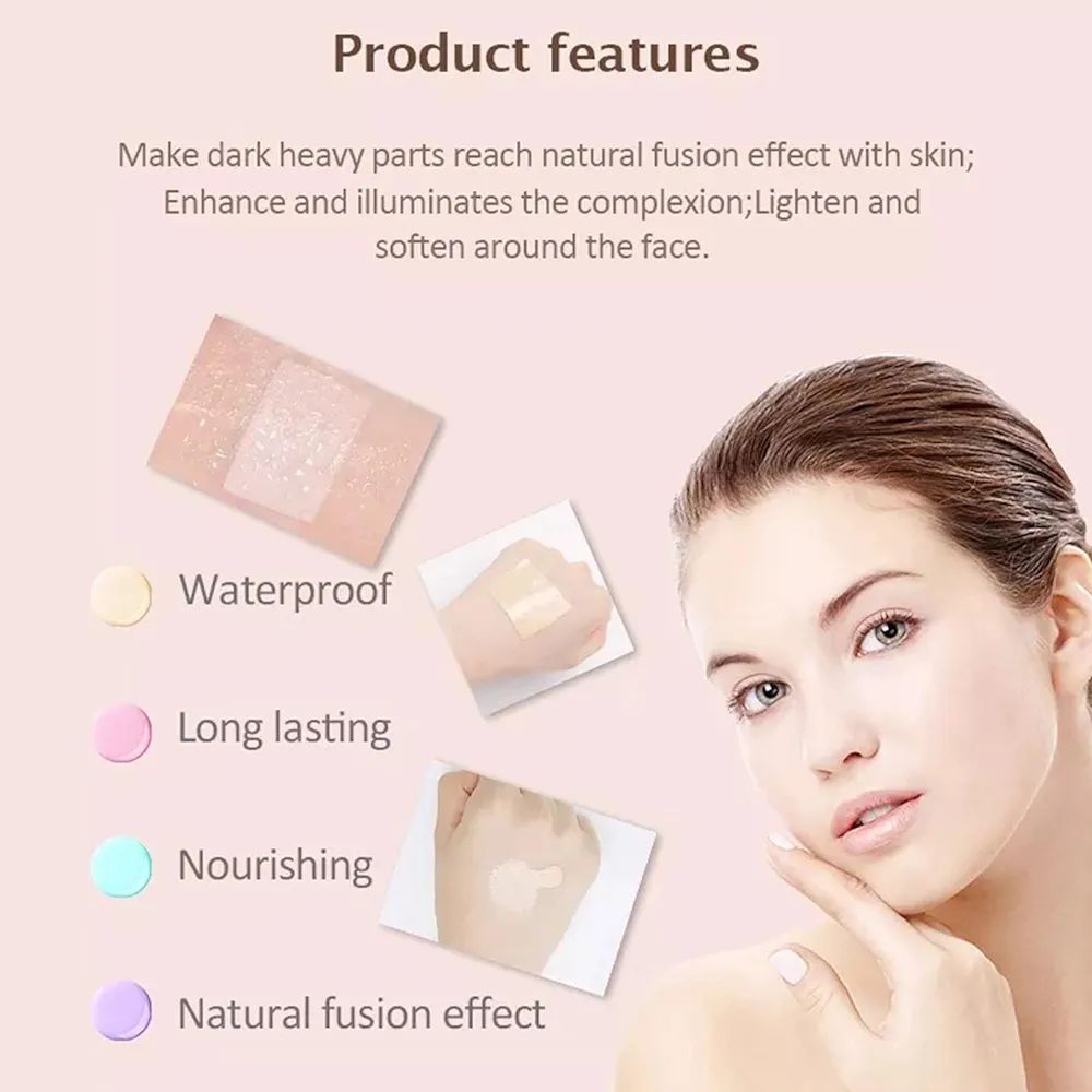 Sweet Mint Concealer, Tri-color Concealer Palette of Covers Acne Marks Dark Circles, 3 in 1 Face Foundation Cream, Tri-color Concealer with Brush, 3 in 1 Face Foundation Cream Waterproof. 