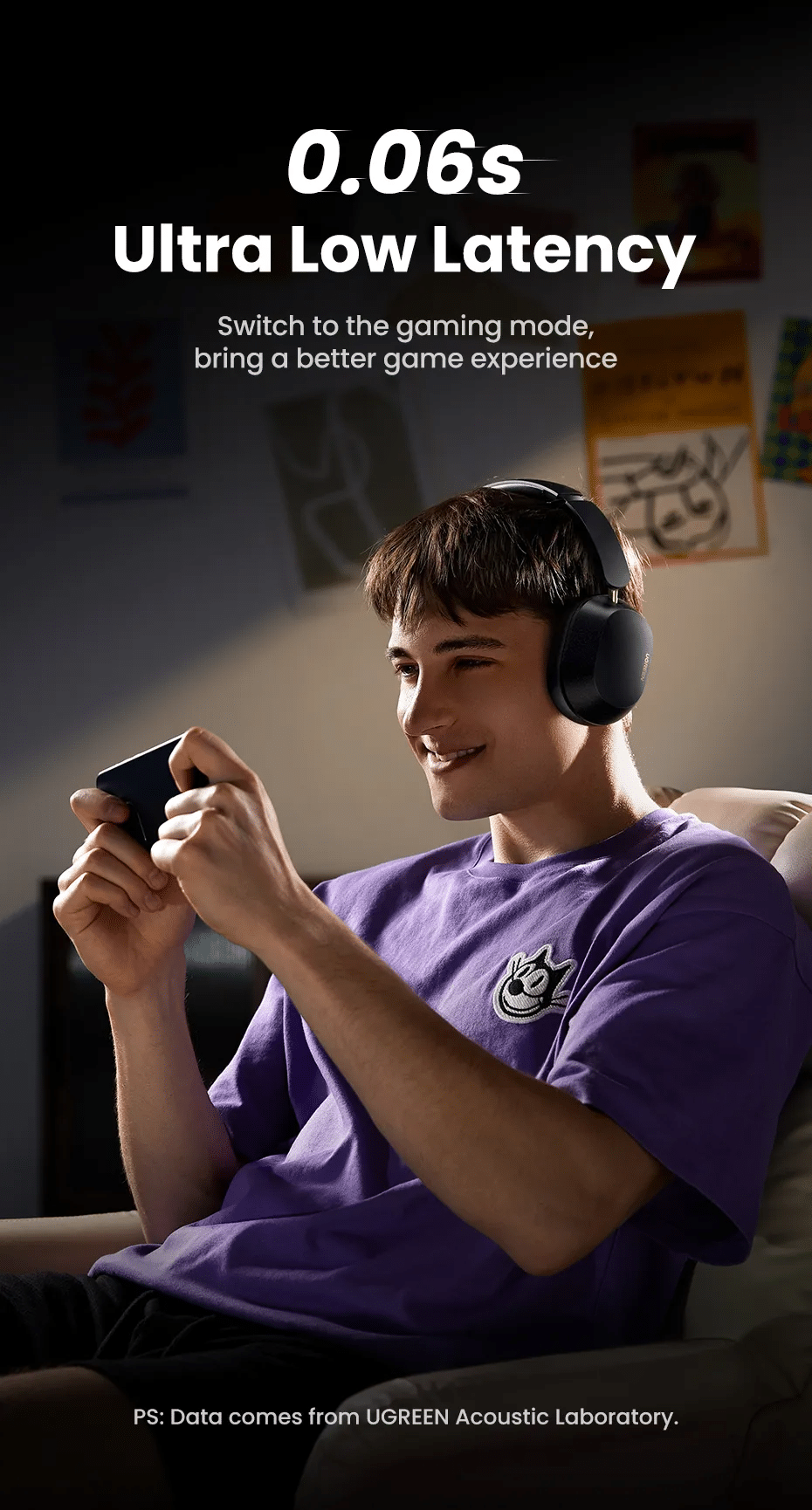 UGREEN HP203 HiTune Max5c ANC Bluetooth Headphone (35757). 