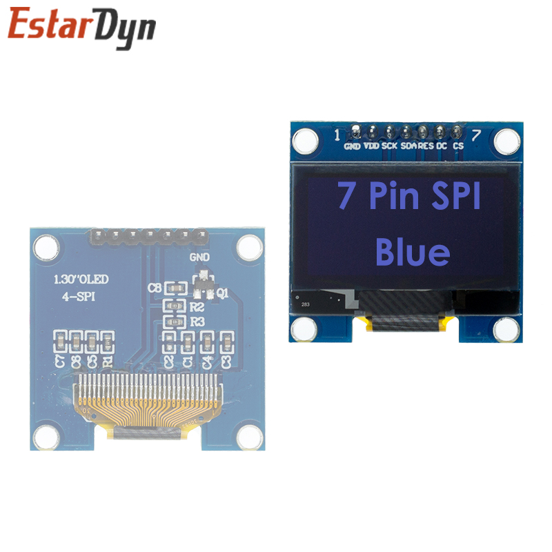 RoHS 1.3 inch OLED Module White/Blue  SPI/IIC I2C Communicate Color 128X64 1.3 inch OLED LCD LED Display Module 1.3" OLED Module. 