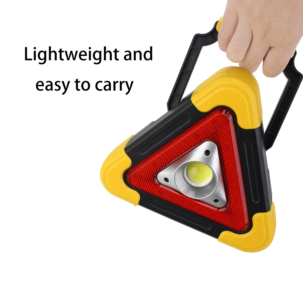 Triangle Warning Sign Road Safety Alarm lamp Portable Emergency Breakdown Flashing light on hand Car LED Work light. 