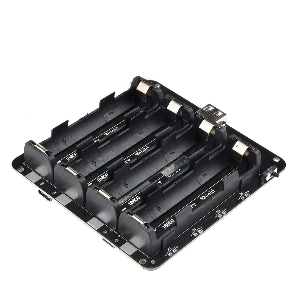 4X 18650 Lithium Battery Shield 5V/3A Mobile Power Expansion Board Module V9 3V/1A Micro USB  For Arduino. 