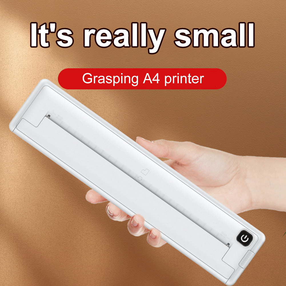 Wireless A4 Thermal Printer Inkless Portable Thermal Printer Bluetooth-compatible Printing Paper Replacement Easy To Use. 