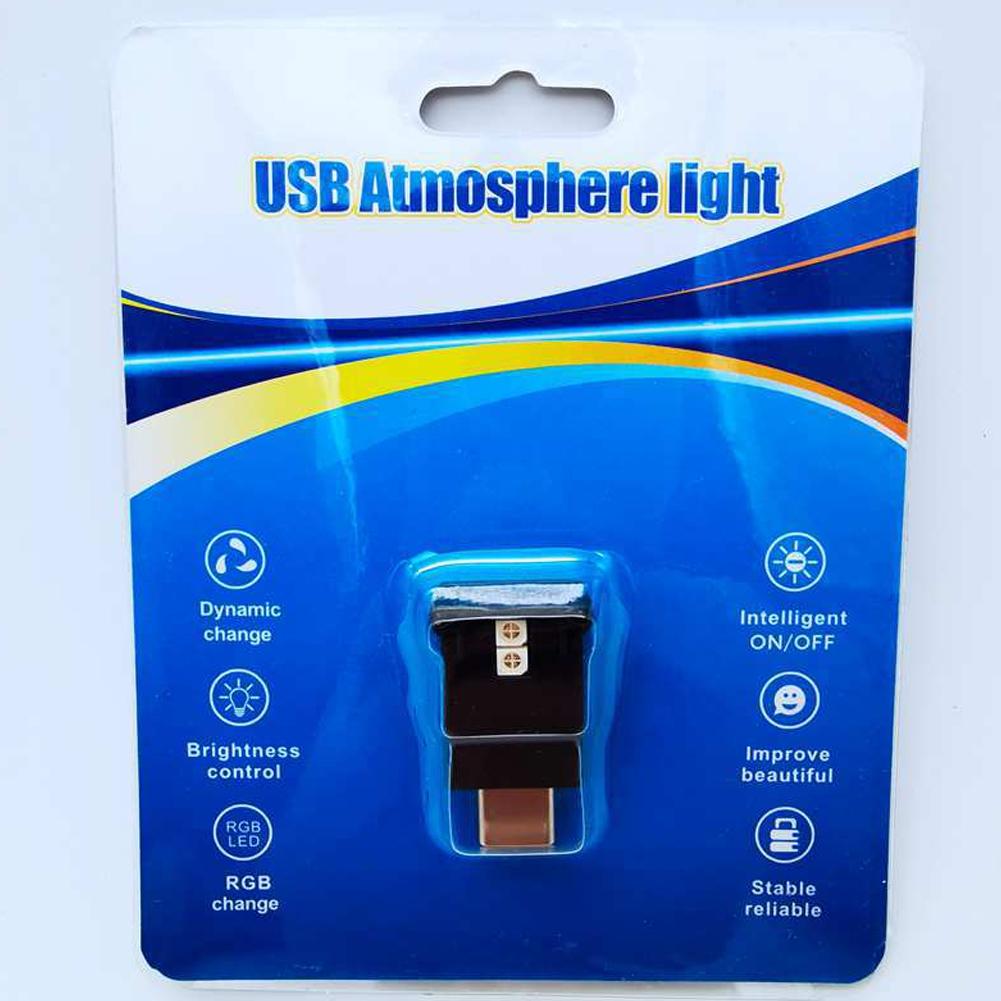 Type C Led Ambient Light 8 Colors RGB Dynamic Gradient Brightness Adjustable Car Interior Atmosphere Lamp. 