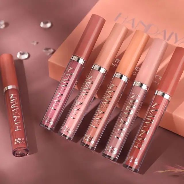 New 6 Colors Matte Lipstick Set Long-Lasting Private Label Lip Stick Makeup. 
