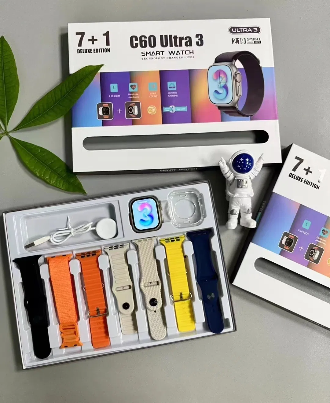 C60 Ultra 3 Smart Watch – 2.19” Ultra HD Display, 7+1 Deluxe Edition, Fitness & Health Tracker, Wireless Charging, Heart Rate Monitor, Bluetooth Smartwatch ⌚📱🏃‍♂️. 