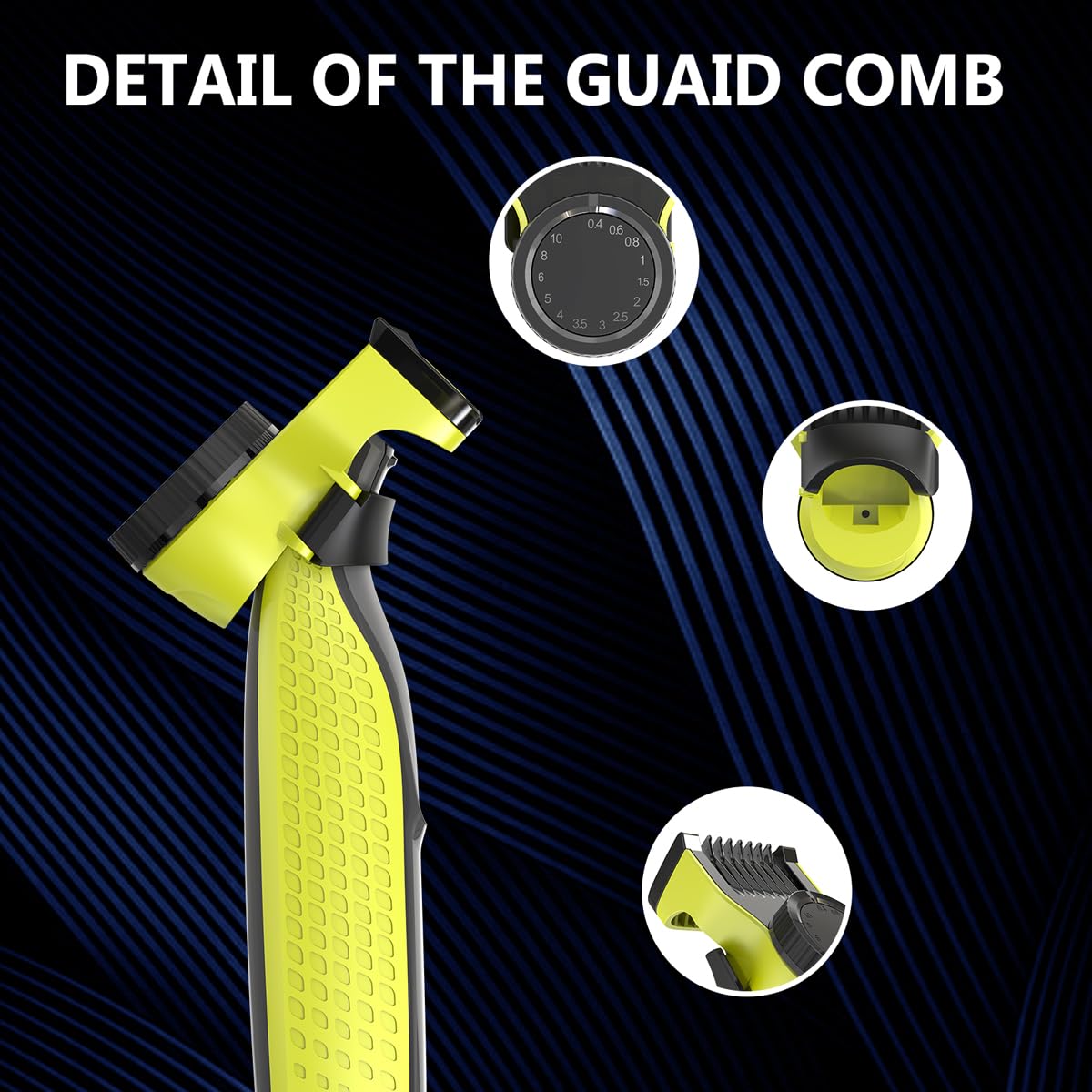 YUKU Guide Comb Guards for Philips One Blade QP2520 QP2530 QP2630 Electric Trimmer Shaver 14 Length Adjustable Replacement Kit. 