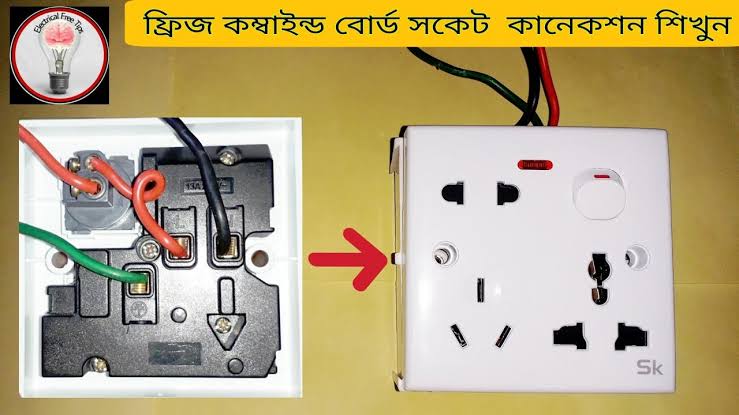 6 Pin Multi with Type I, 2 Pin and 3 Pin Combined Function Universal Socket with Switch 6Pin Multy. 