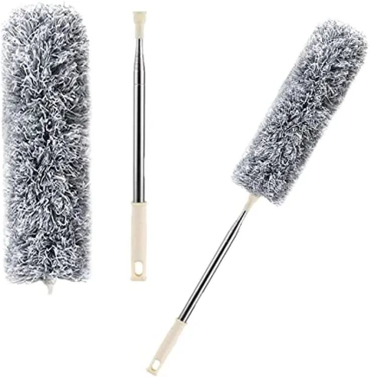 Further Microfibre Telescopic Duster with Adjustable Pole, Hand Duster for Cleaning the Spider's Web on Ceiling Fans High/Lights/Blinds / Carsm. 