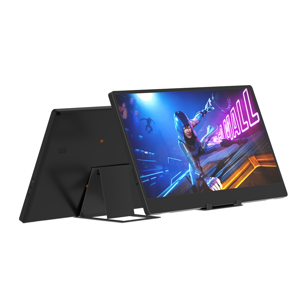MUCAI N140-S36 14-inch portable monitor 1366×768, 178°/60Hz, built-in speakers, 2*Type-C, Mini HDMI, for laptop/PS5/phone.