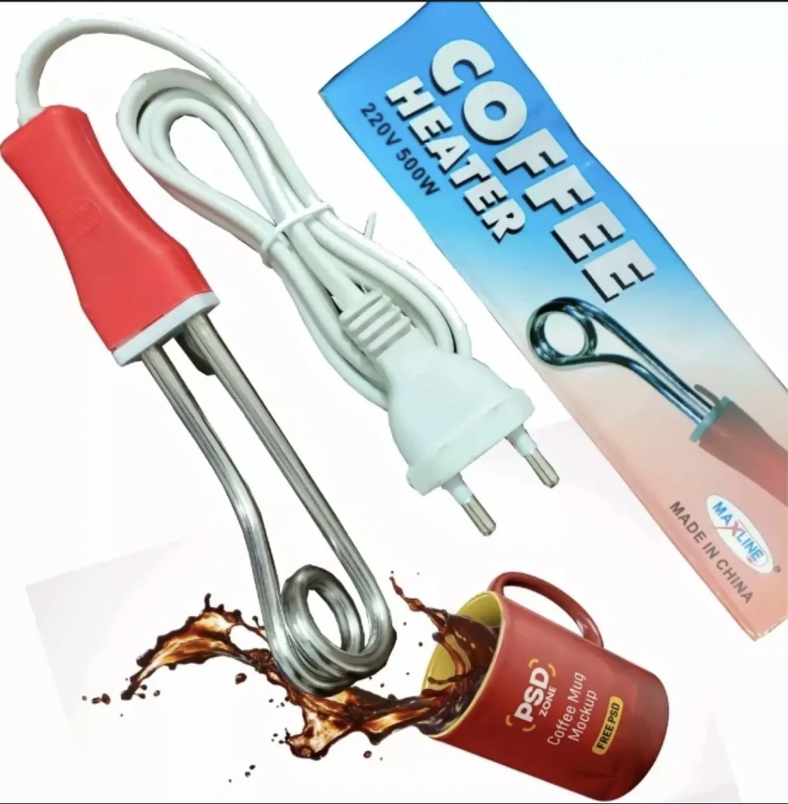 New Electric Mini Small Coffee/Tea/Soup/Water/Milk Heater Boiler Immersion  Rod