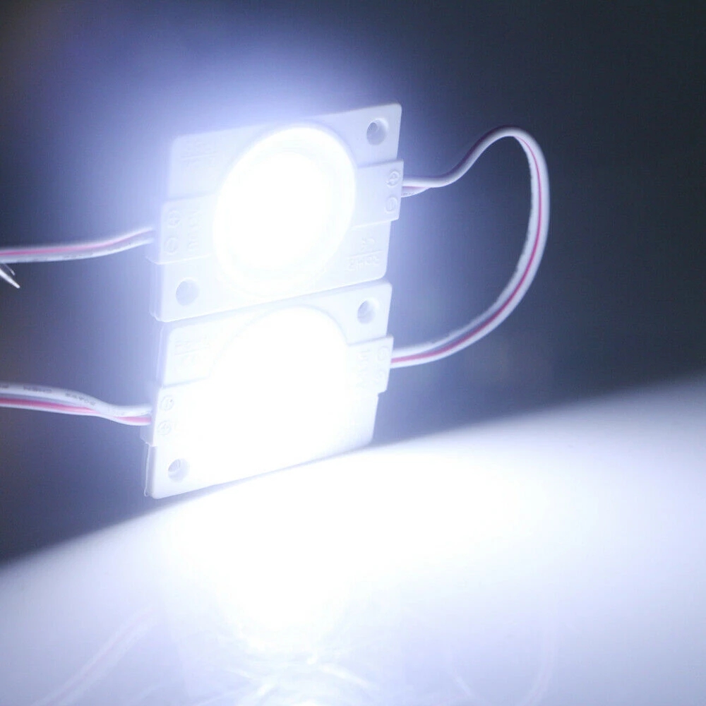 10pcs/lot  New 2.4W/pcs injection COB LED Module with lens DC12V advertising light,Led Backlight For Channel Letters. 