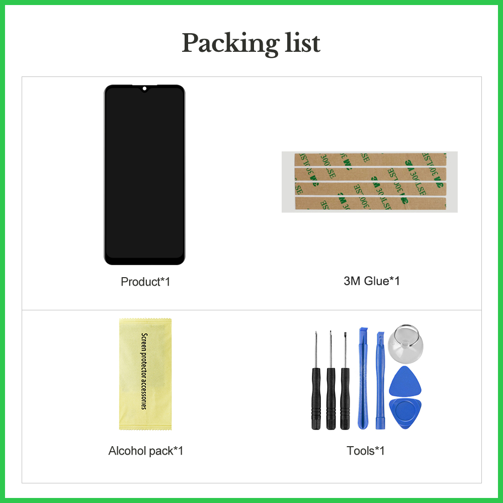 6.5" For OPPO A31 2020 CPH2015 CPH2073 CPH2081 CPH2029 CPH2031 Lcd Display Touch Screen Digitizer with frame. 