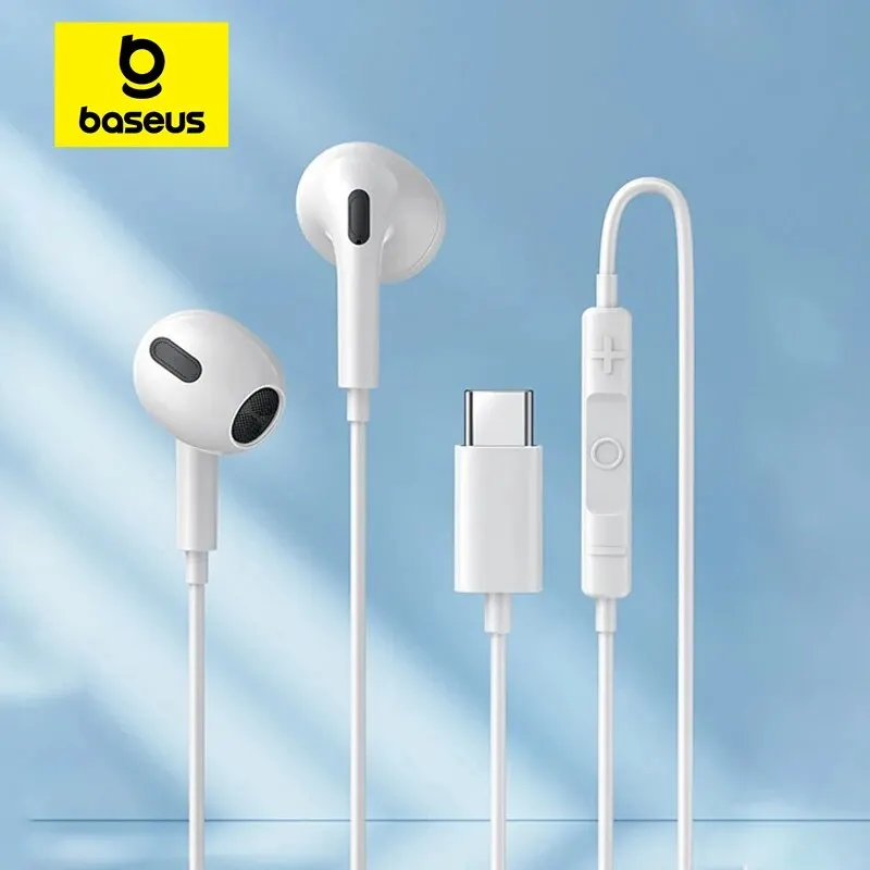 Baseus C17 In-ear Wired Earphone For NOTE 10 NOTE 20 S21 S20 Cellphone Headphones with Mic Wired Headsets