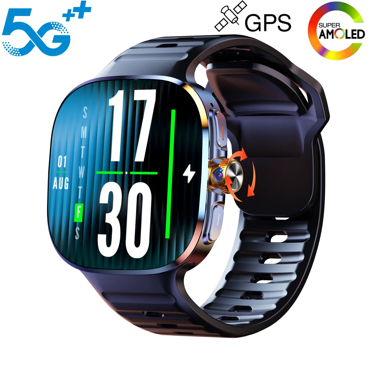 M99 Smartwatch Smart Watch With Android 10.0 OS 2.4 Inch 720 Amoled Screen 900W HD Camera 2100mAH Battery Health