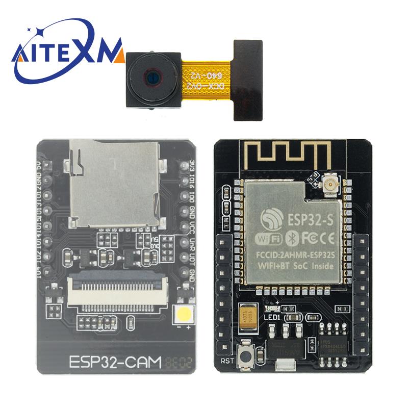 ESP32-CAM-MB WiFi + Bluetooth Module Camera Module ESP32 Development Board CH340 CH340G OV2640 Camera 2.4G Antenna For Arduino. 