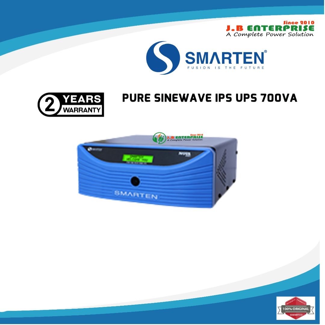 SMARTEN PURE SINE WAVE IPS UPS 700VA MACHINE FOR 12V SINGLE BATTERY 2 YEARS OFFICIAL WARRANTY SUITABLE FOR 3 FAN 6 LIGHTS