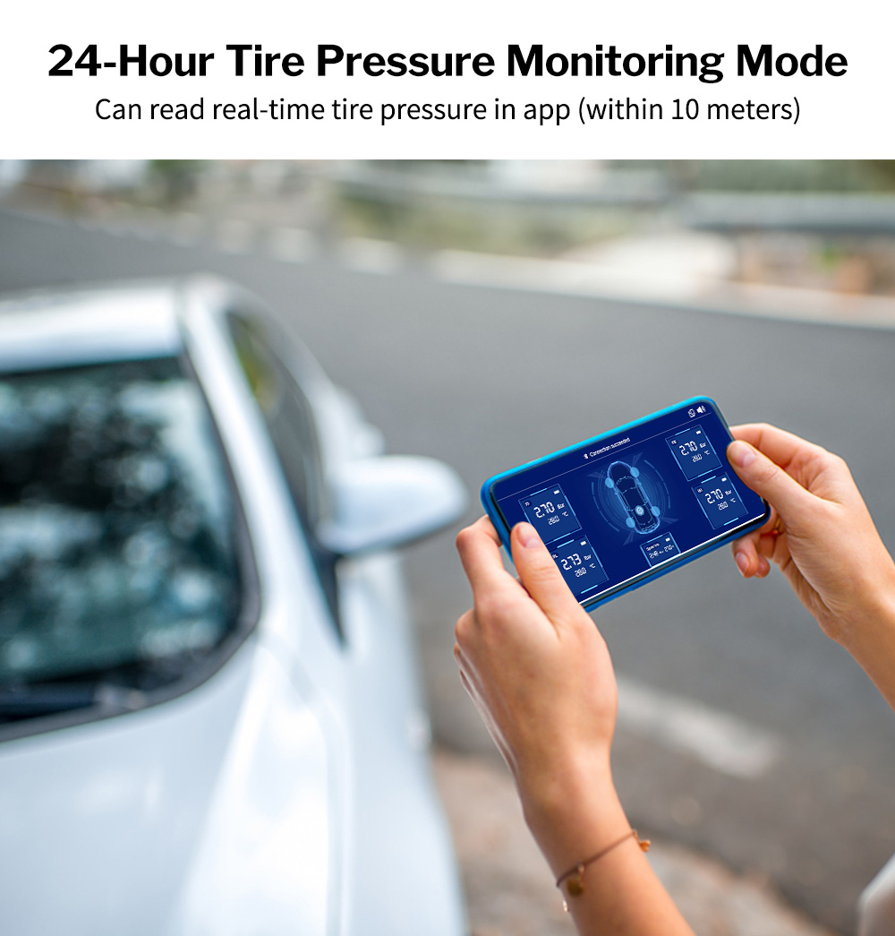Deelife Car TPMS for Android iOS Tire Pressure Monitoring Control System 4-5 Wheel Tyre Sensor Bluetooth-compatible BLE TMPS. 
