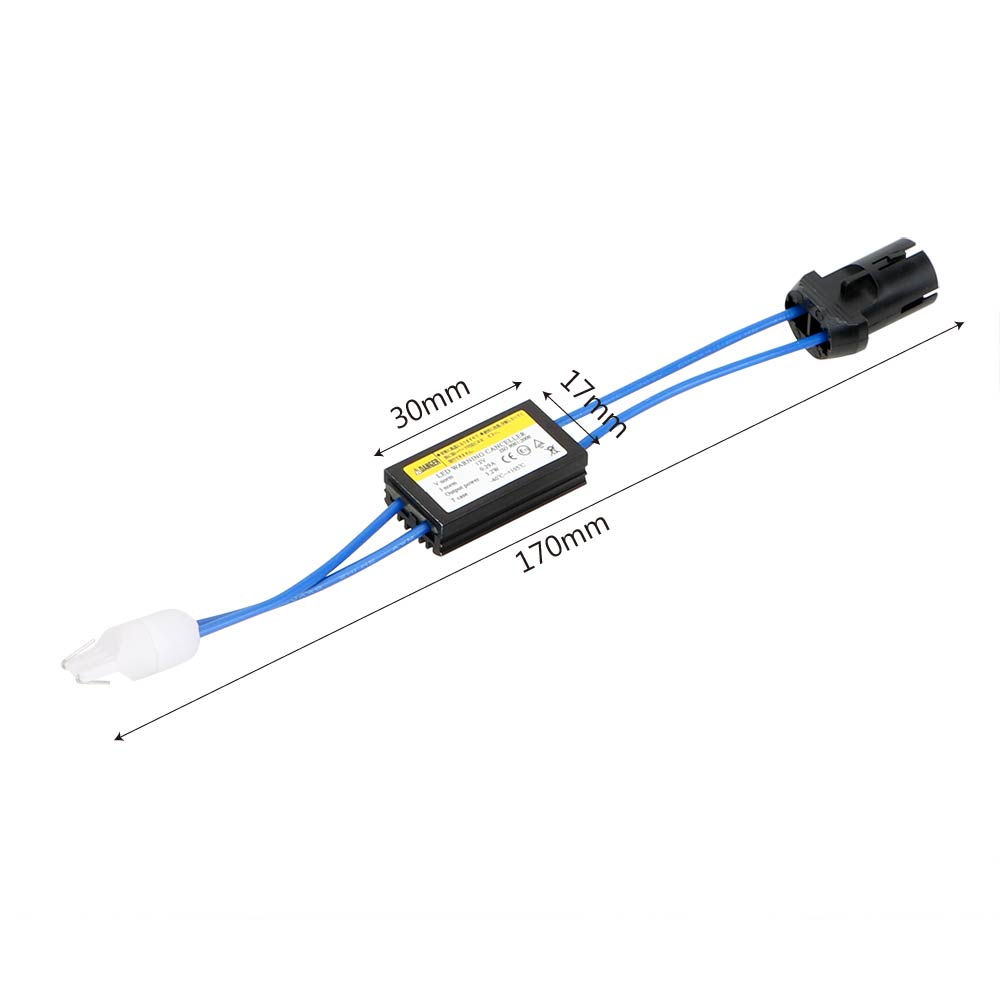 Canbus Cable Car LED Decoder Car Lights NO Error Warning Canceller Decoder T10 12V 2Pcs OCB Load Resistor. 